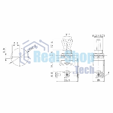 Тумблер Rexant 250V 15А (3c) ON-OFF-ON однополюсный