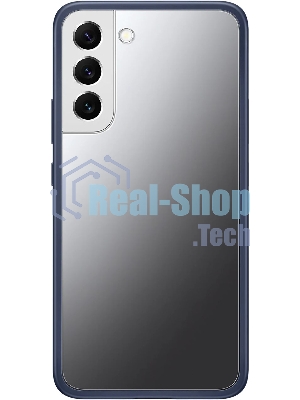 Чехол (клип-кейс) Samsung для Samsung Galaxy S22+ Frame Cover прозрачный/темно-синий (EF-MS906CNEGRU)