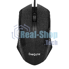 Мышь проводная ExeGate SH-9025L OEM черный, 1000 dpi, USB, кнопки - 3