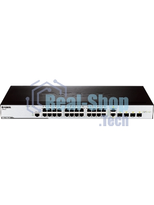 Коммутатор управляемый 2 уровня D-Link DES-3200-28/C1A с 24 портами 10/100BASE-T + 2 комбо-портами 1000Base-T/SFP
