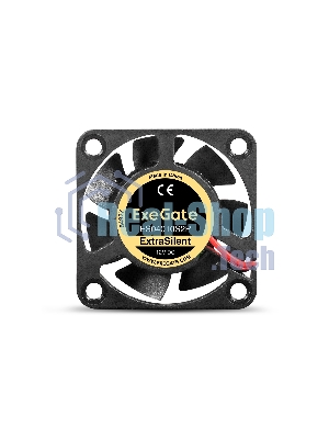 Вентилятор 12В DC ExeGate ExtraSilent ES04010S2P (40x40x10 мм, Sleeve bearing (подшипник скольжения), 2pin, 4000RPM, 19dBA)