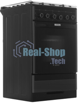 Плита газовая Gefest ПГ 5300-02 0046 черный, конфорок 4 шт, духовка 52 л, 50 см x 85 см x 58.5 см