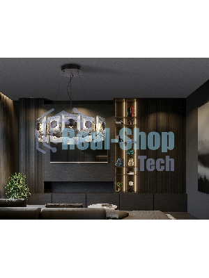 Светильник Ambrella light LH31024 GR/SM серый/дымчатый 56W 3000K D570*150