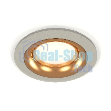 Комплект встраиваемого светильника Ambrella light XC7623005 SGR/PYG серый песок/золото желтое полированное MR16 GU5.3 (C7623, N7014)