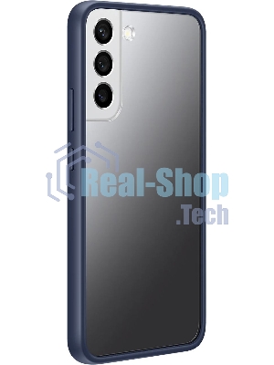 Чехол (клип-кейс) Samsung для Samsung Galaxy S22+ Frame Cover прозрачный/темно-синий (EF-MS906CNEGRU)