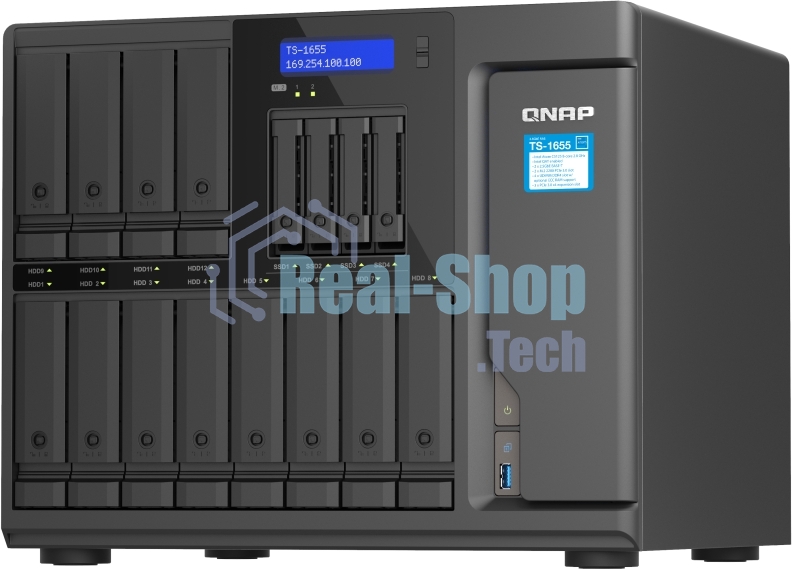 Сетевое хранилище SMB QNAP TS-1655-8G NAS 16-Bay (12x 3.5