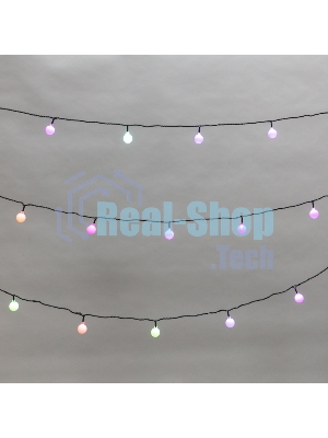 Гирлянда Neon-night Шарики Ø25 мм, 5 м, темно-зеленый ПВХ, 25 диодов, цвет RGb
