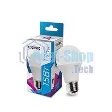 Лампа светодиодная Космос LED BASIC A60 15Вт 220В E27 3000К