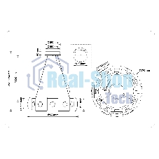 Светильник Ambrella light LH31024 GR/SM серый/дымчатый 56W 3000K D570*150