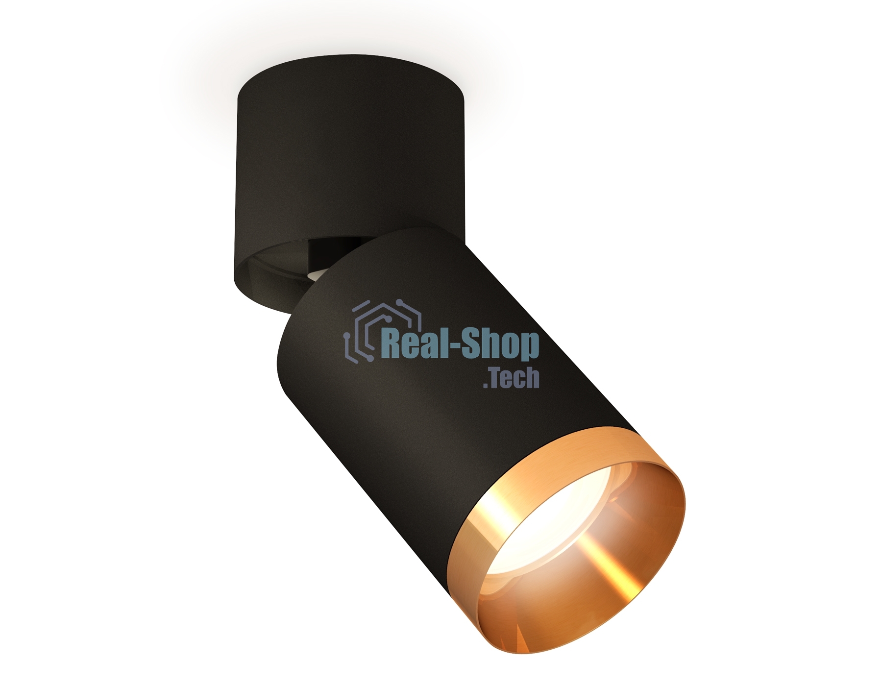 Светильник Ambrella Light XM6313044 SBK/BK/PYG черный песок/черный/золото желтое полированное MR16 GU5.3 (A2221, C6313, N6134)