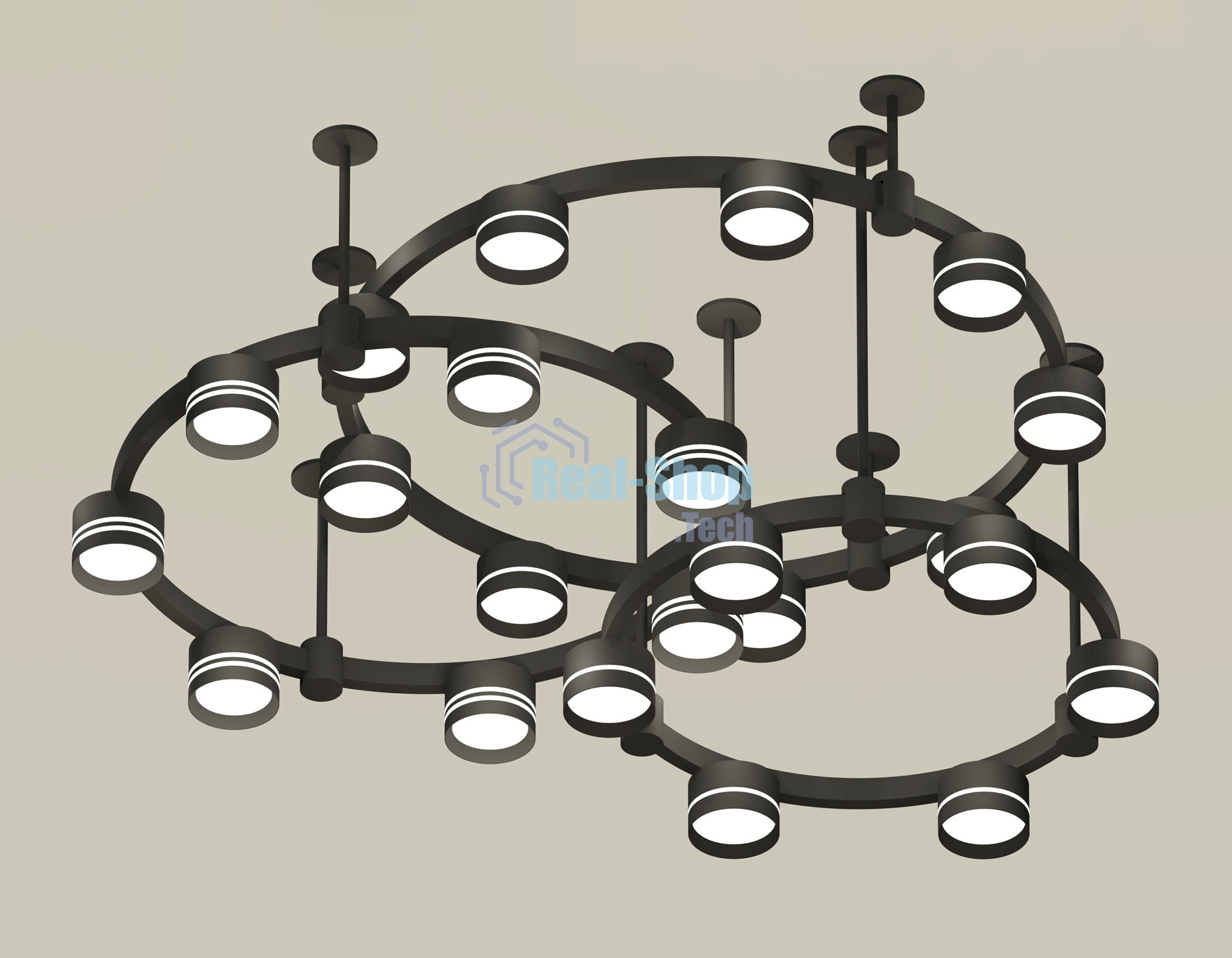 Светильник Ambrella light XR92222200/22 SBK/FR черный песок/белый матовый GX53