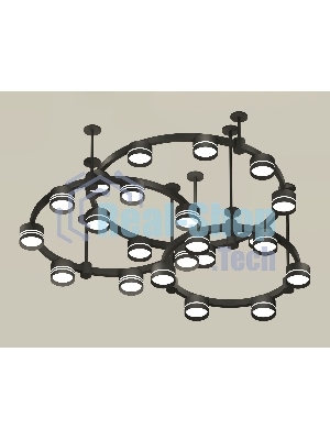 Светильник Ambrella light XR92222200/22 SBK/FR черный песок/белый матовый GX53