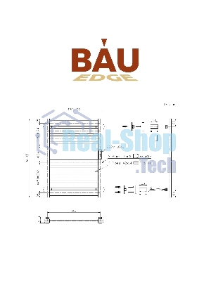 Полотенцесушитель дизайнерский электрический BAU Elite Elegant Black 60х45, подключение справа, черн