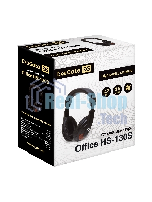 Гарнитура ExeGate Office HS-130S чёрный, проводная, 2 x mini jack 3.5 мм