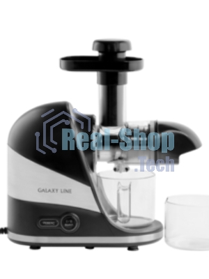 Соковыжималка Galaxy Line GL 0817 чёрный, шнековая горизонтальная, 200 Вт, 500 мл, электронное, реверс