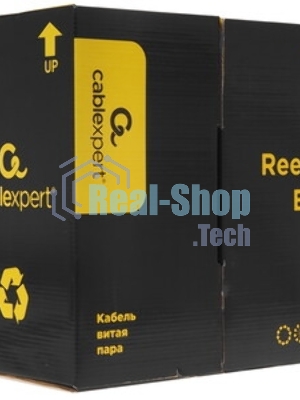 Кабель Cablexpert, UTP5e, 4 пары, 0.48 мм, CCA, однож., 305 м, серый