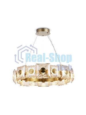 Светильник Ambrella light LH31027 BS/TI латунь/янтарь 72W 3000K D700*150