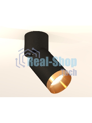 Светильник Ambrella Light XM6313044 SBK/BK/PYG черный песок/черный/золото желтое полированное MR16 GU5.3 (A2221, C6313, N6134)