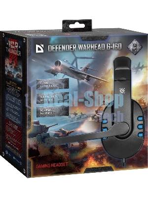 Гарнитура Defender Warhead G-160 чёрный/синий, проводная