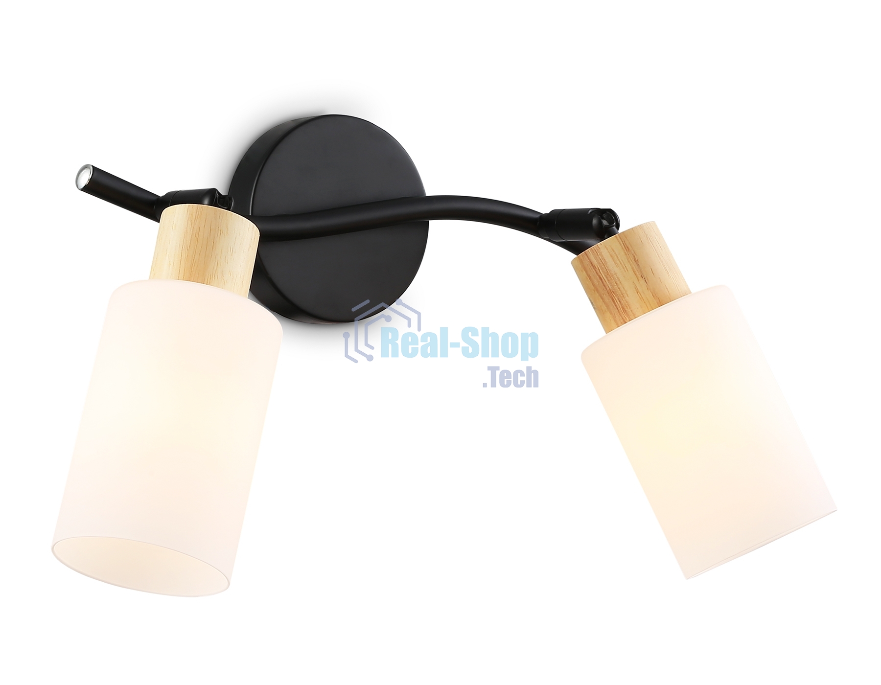 Светильник Ambrella light TR8721/2 BK/WD черный/дерево E14/2 max 60W 380*100*210