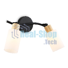Светильник Ambrella light TR8721/2 BK/WD черный/дерево E14/2 max 60W 380*100*210
