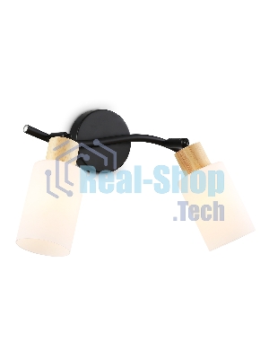 Светильник Ambrella light TR8721/2 BK/WD черный/дерево E14/2 max 60W 380*100*210