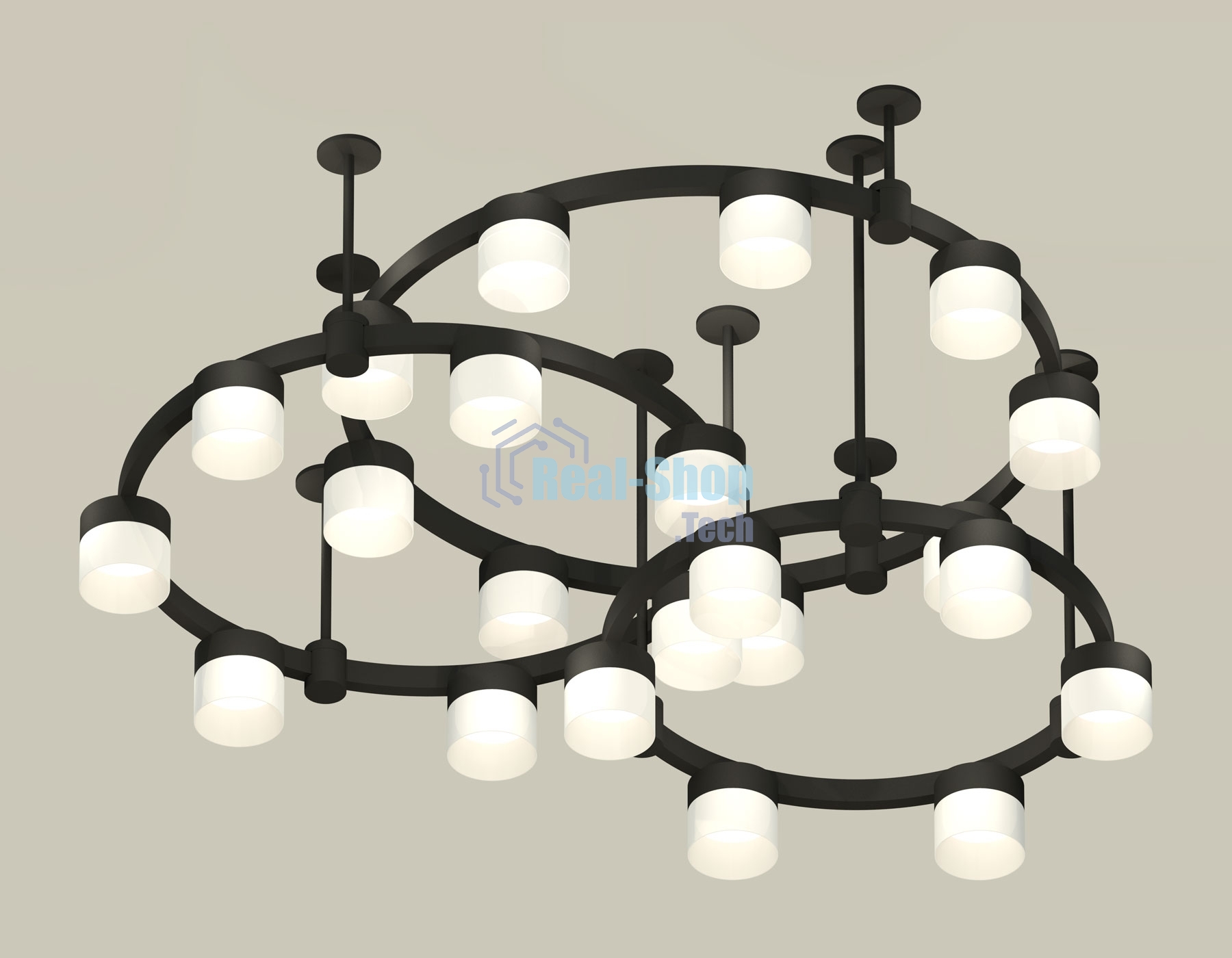 Светильник Ambrella light XR92222210/22 SBK/FR черный песок/белый матовый GX53