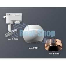 Светильник Ambrella light XT1101024 SWH/PPG белый песок/золото розовое полированное GU5.3 LED 3W 4200K (A2520, C1101, N7035)