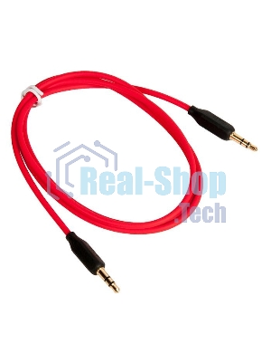 Аудио кабель/3.5 мм jack - 3.5 мм jack/HOCO HC-79309 UPA11/1m/позолоченные контакты/Red AUX