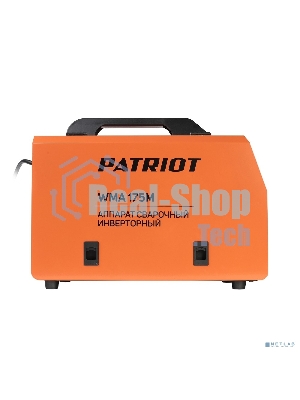 Полуавтомат сварочный инверторный PATRIOT WMA 175M MIG/MAG/MMA, полуавтоматическая сварка в среде газа (MIG/MAG) стальной и флюсовой проволокой 0.6/0.8 мм, сварка электродом (MMA) до 4мм, сварочный ток в режиме MIG: 40-170А; сварочный ток в режиме MMA: 40-170А; ПВ при макс. токе: 60%