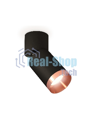 Светильник Ambrella Light XM6313045 SBK/BK/PPG черный песок/черный/золото розовое полированное MR16 GU5.3(A2221, C6313, N6135)