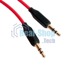 Аудио кабель/3.5 мм jack - 3.5 мм jack/HOCO HC-79309 UPA11/1m/позолоченные контакты/Red AUX