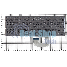 Клавиатура для ноутбука Asus UX561UA Q505UA серебристая без рамки, с подсветкой