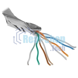 Кабель Hyperline FUTP4R-C5E-S24-IN-PVC-GY-305 (305м) Кабель витая пара, экранированный F/UTP, общий экран фольга, категория 5e, 4 пары 24 AWG, 4х2х0,51 мм, однопроволочные жилы, PVC, нг(А)-LS, внутренний -20°C – +75°C, серый, системная гарантия 25 лет