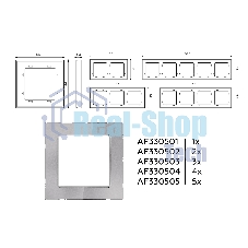 Рамка ALFA Platos (Сталь Стекло органическое) 2-ая AF330502