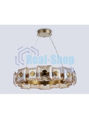 Светильник Ambrella light LH31027 BS/TI латунь/янтарь 72W 3000K D700*150
