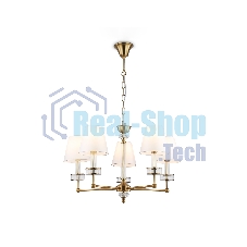 Люстра Ambrella light LH71021/5 BS/WH латунь/белый E14*5 max 40W D670*1130