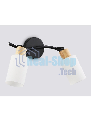 Светильник Ambrella light TR8721/2 BK/WD черный/дерево E14/2 max 60W 380*100*210