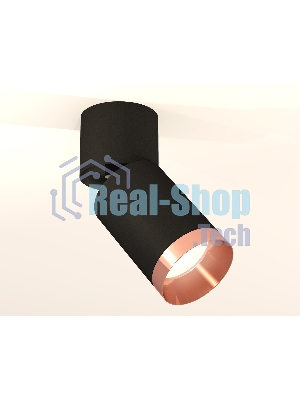 Светильник Ambrella Light XM6313045 SBK/BK/PPG черный песок/черный/золото розовое полированное MR16 GU5.3(A2221, C6313, N6135)