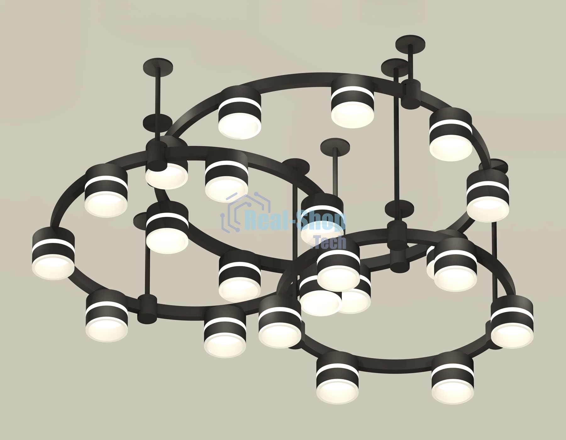 Светильник Ambrella light XR92222220/22 SBK/FR черный песок/белый матовый GX53