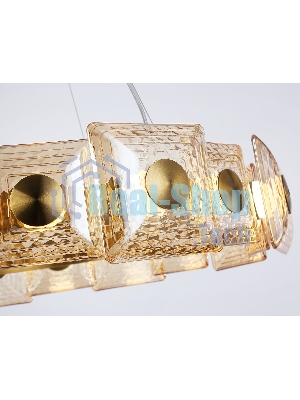 Светильник Ambrella light LH31027 BS/TI латунь/янтарь 72W 3000K D700*150