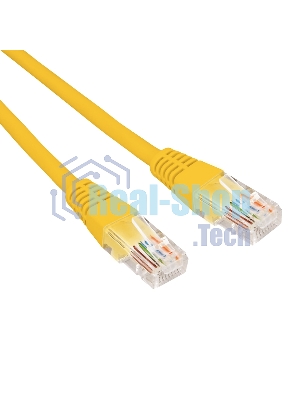 Патч-корд U/UTP Rexant cat.5e, RJ45-RJ45, 26AWG, ZH нг(А)-HF, желтый, 1 м