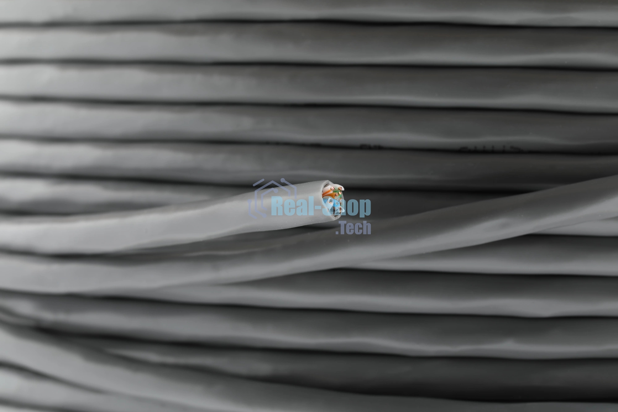 Кабель сетевой Buro BU-COP-055-FTP FTP 4 пары cat6 solid 0.55мм Cu 305м серый