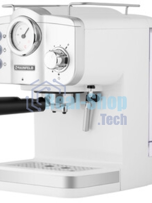 Кофеварка рожковая Maunfeld MF-735WH PRO белый, исп. кофе - молотый, 1.25 л, 1100 Вт, 15 бар