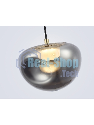 Подвесной светодиодный светильник Ambrella light LH12001 BK/GD/SM черный/золото/дымчатый 6W 3000K D180*145