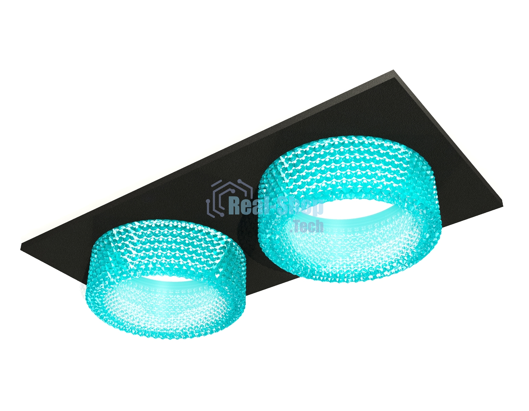 Комплект встраиваемого светильника Ambrella light XC6526043 SBK/BL черный песок/голубой MR16 GU5.3 (C6526, N6153)