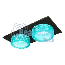 Комплект встраиваемого светильника Ambrella light XC6526043 SBK/BL черный песок/голубой MR16 GU5.3 (C6526, N6153)