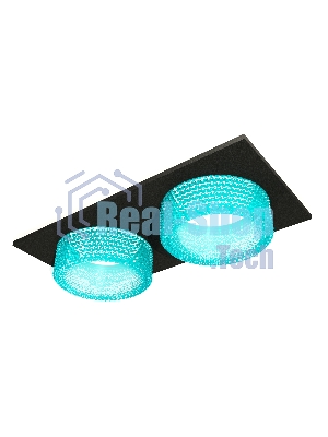 Комплект встраиваемого светильника Ambrella light XC6526043 SBK/BL черный песок/голубой MR16 GU5.3 (C6526, N6153)