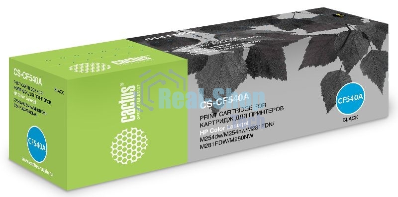 Картридж лазерный Cactus CS-CF540A черный (1400стр.) для HP LJ M254dw/M280nw/M281fdn