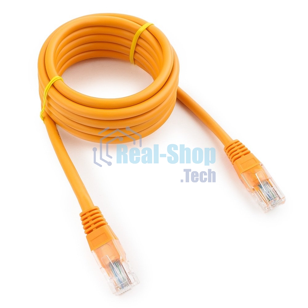 Патч-корд UTP Cablexpert cat.5e, 2м, литой, многожильный, оранжевый